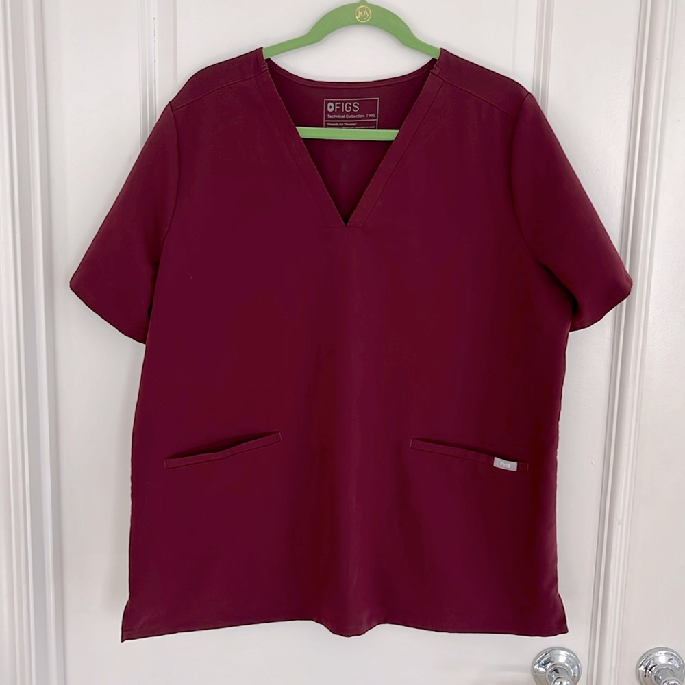Figs Technical Collection Burgundy Casma Top Size XXL